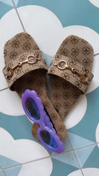 PATRIZIA FLORAL HORSEBIT SANDAL - BROWN
