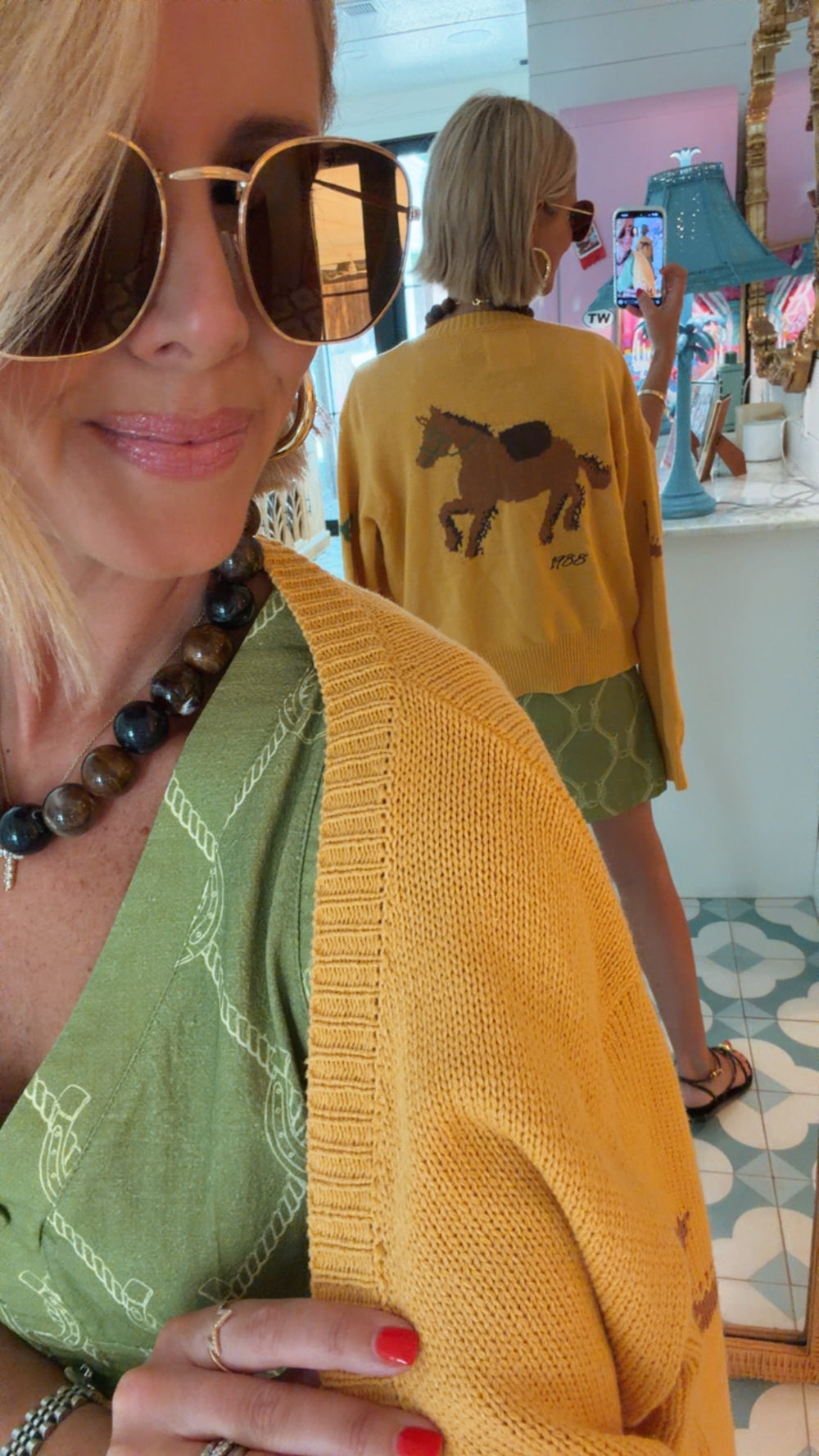 LUCKY BABY HORSE CARDIGAN - YELLOW