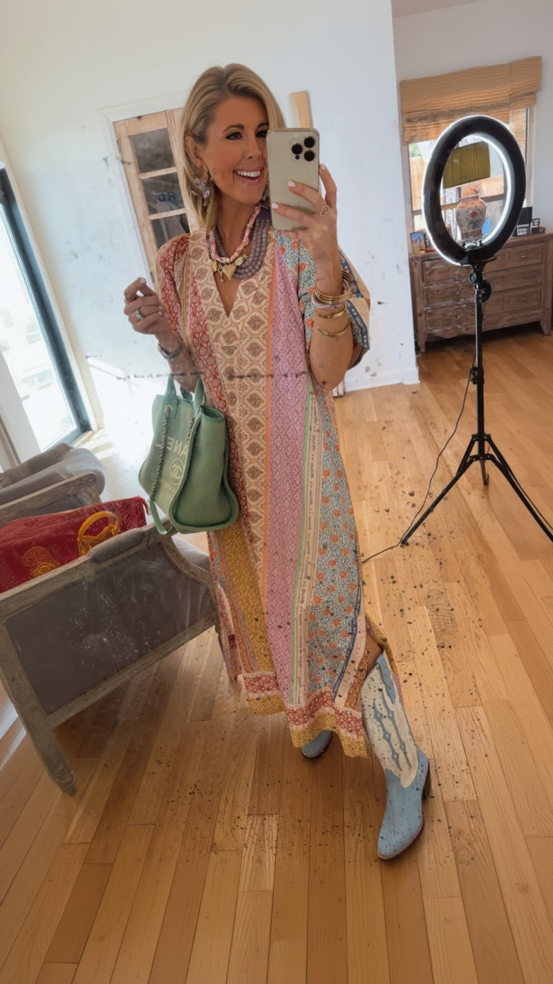 MEET ME IN THE MEADOW FLORAL MIDI DRESS