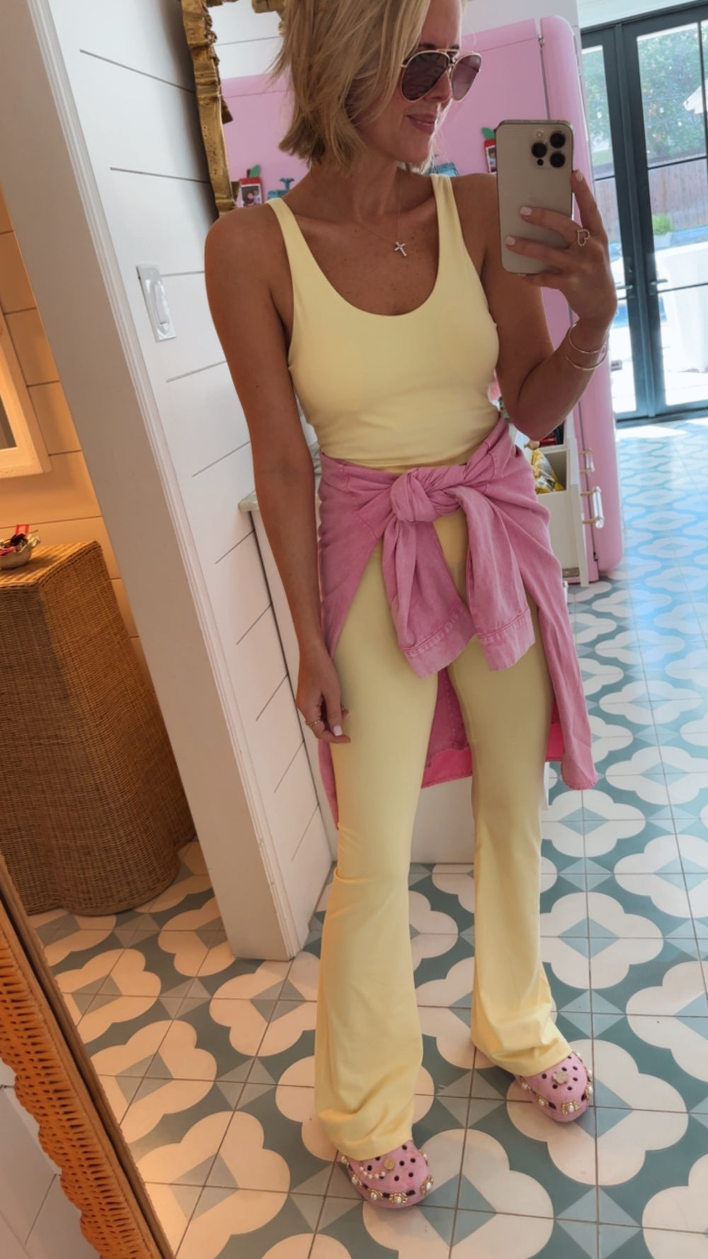 CORE CONFIDENCE FLARE LEGGING SET - YELLOW