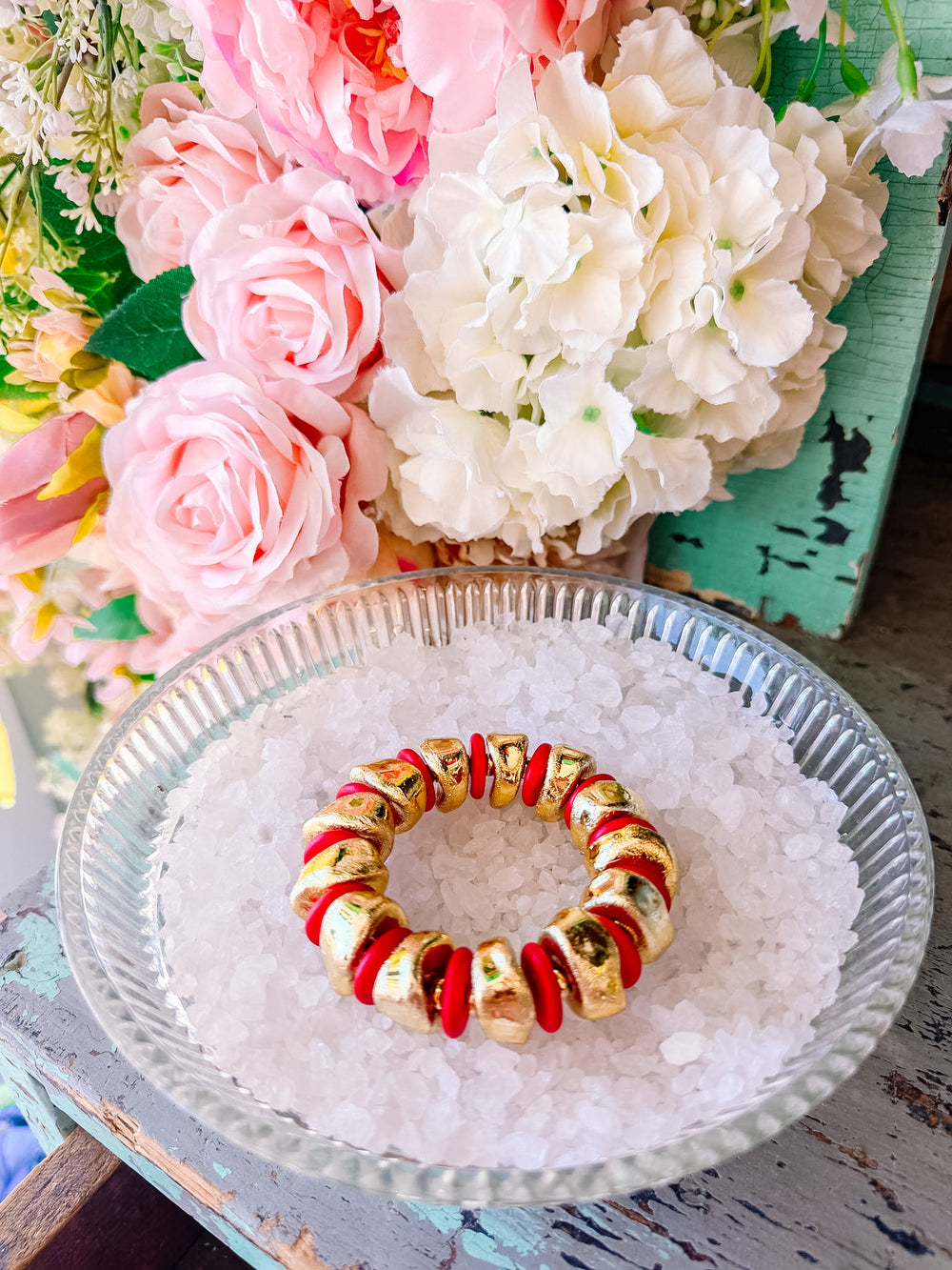 GOLDEN GROVE BRACELET - RED/GOLD