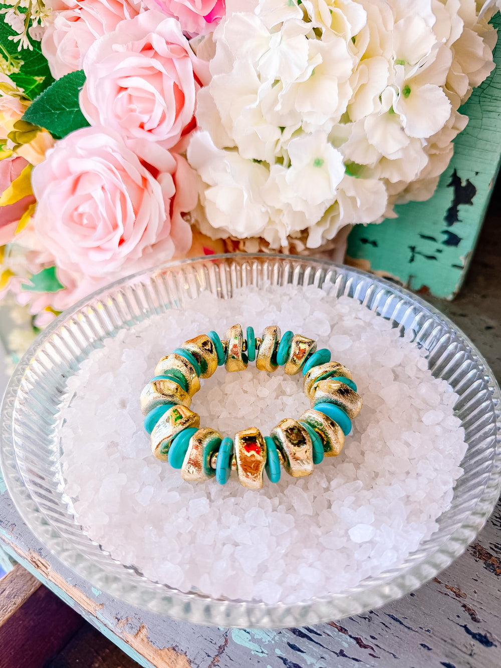 GOLDEN GROVE BRACELET - TURQUOISE/GOLD