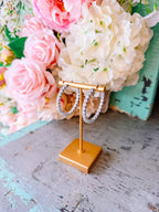 CRYSTAL LUXE HOOP - SILVER