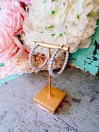 CRYSTAL LUXE HOOP - SILVER