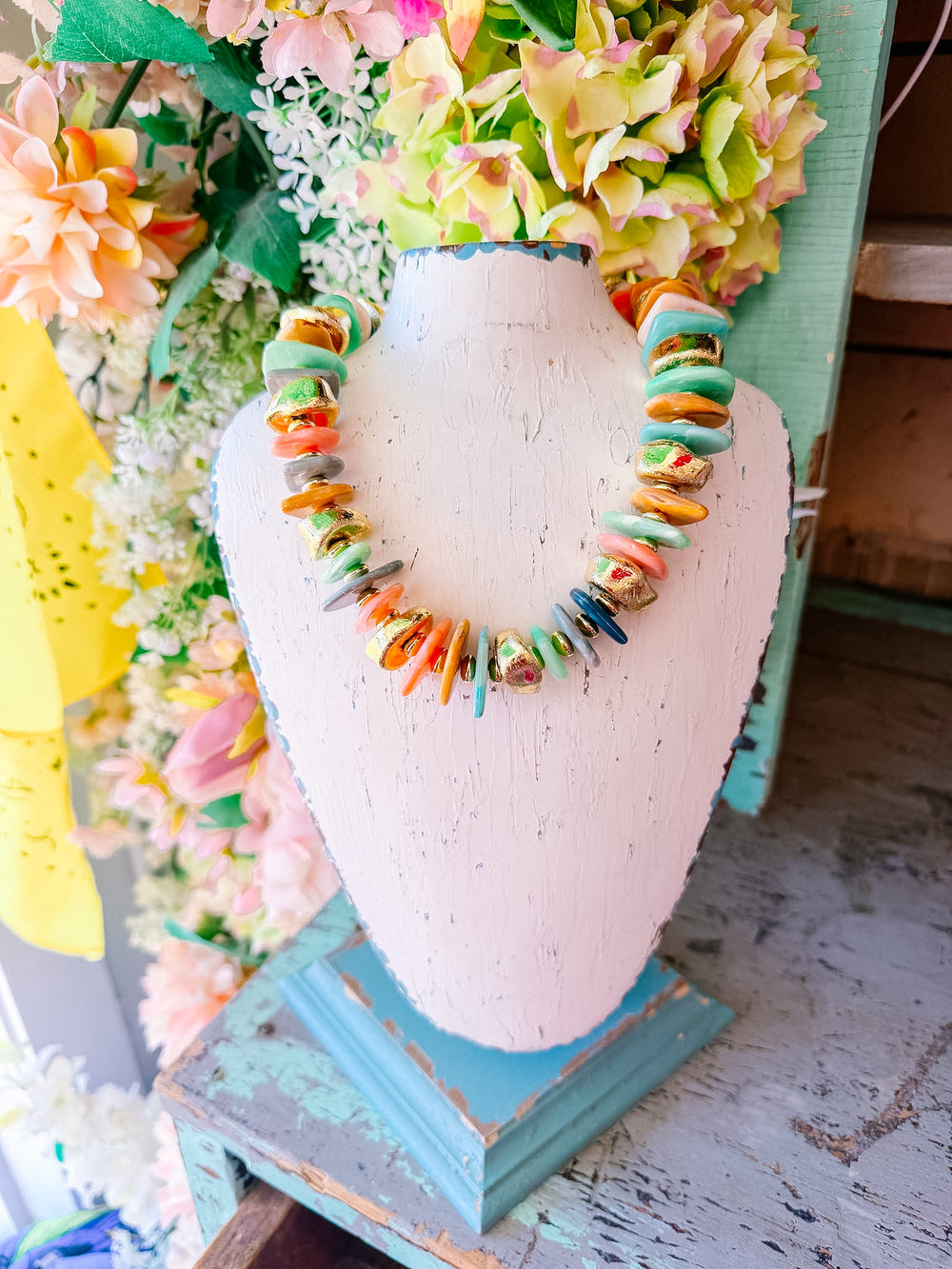 MILA MOSAIC DISC NECKLACE