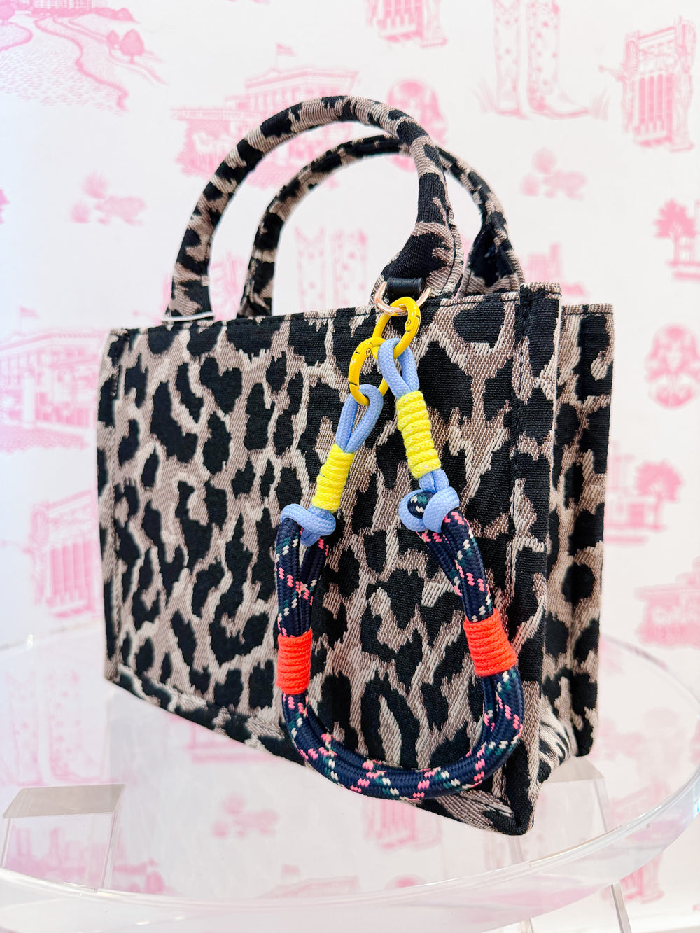 CHARLIE LOOP ROPE BAG CHARM - BLUE