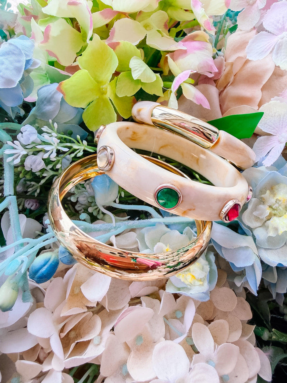 THRICE AS NICE BANGLE SET - IVORY