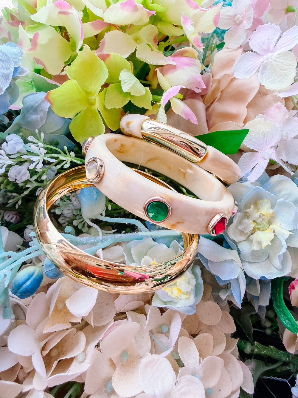 THRICE AS NICE BANGLE SET - IVORY