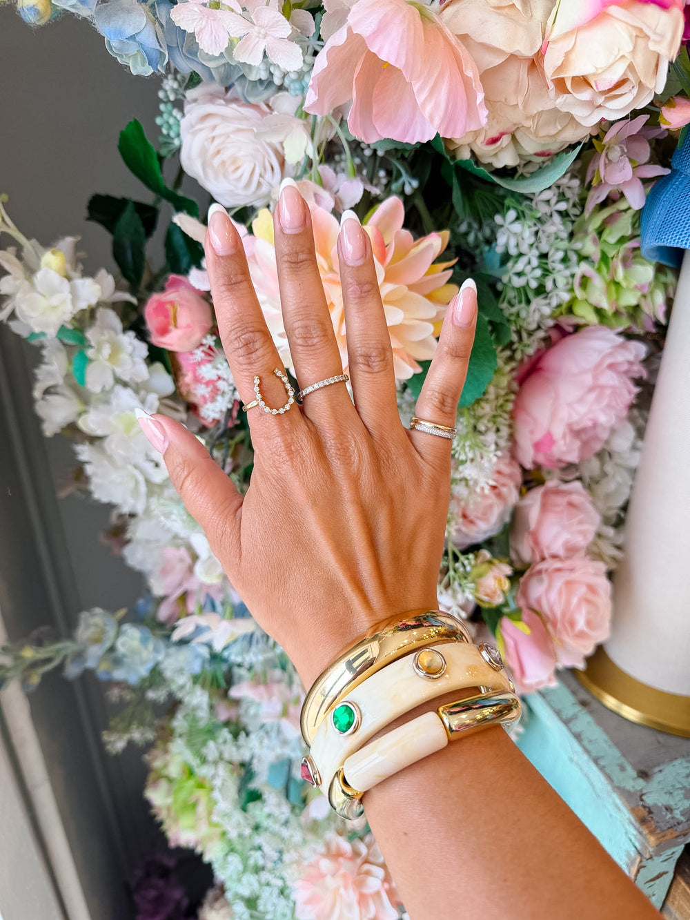 THRICE AS NICE BANGLE SET - IVORY