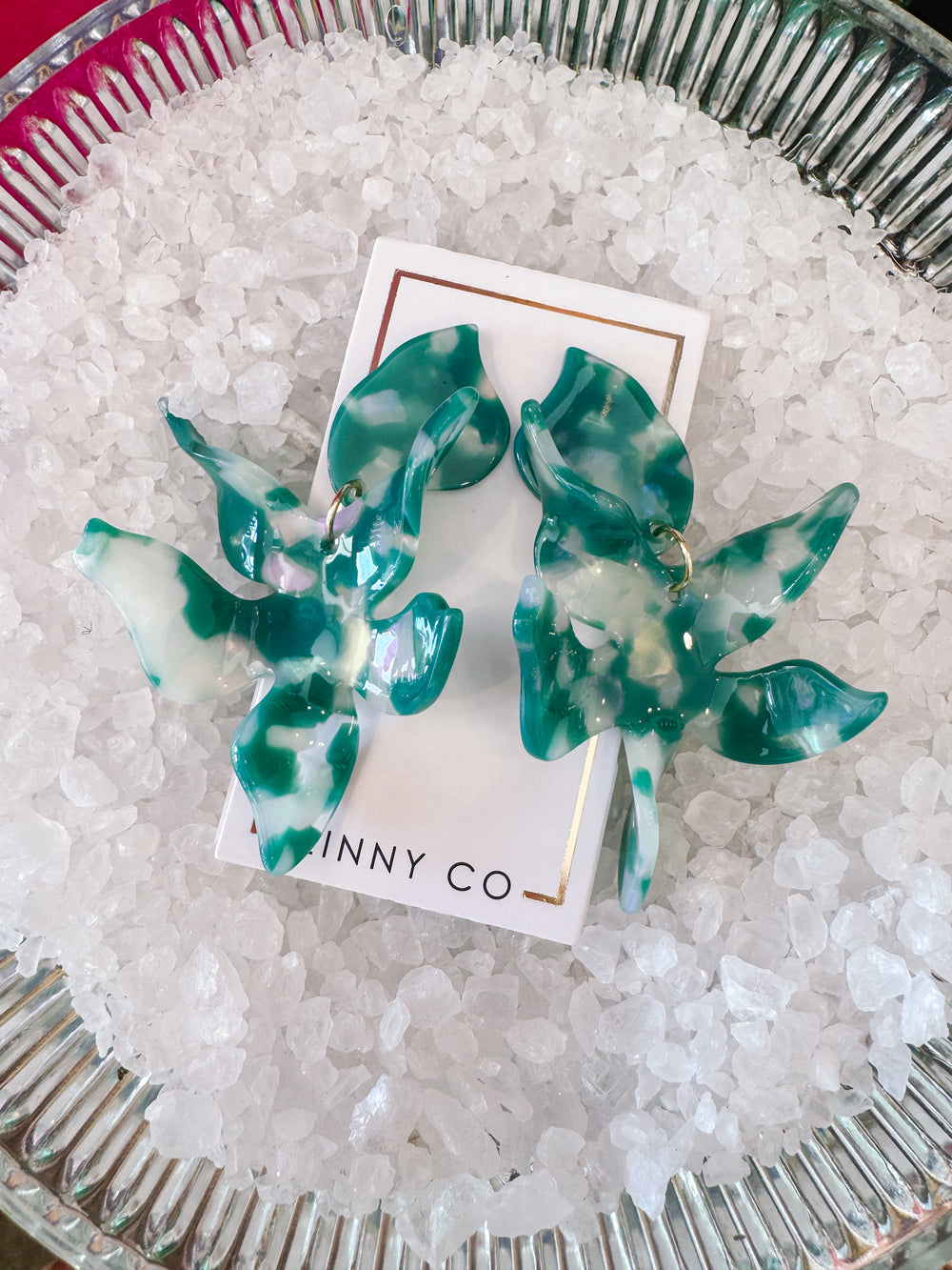 FLORA EARRINGS - ALPINE GREEN