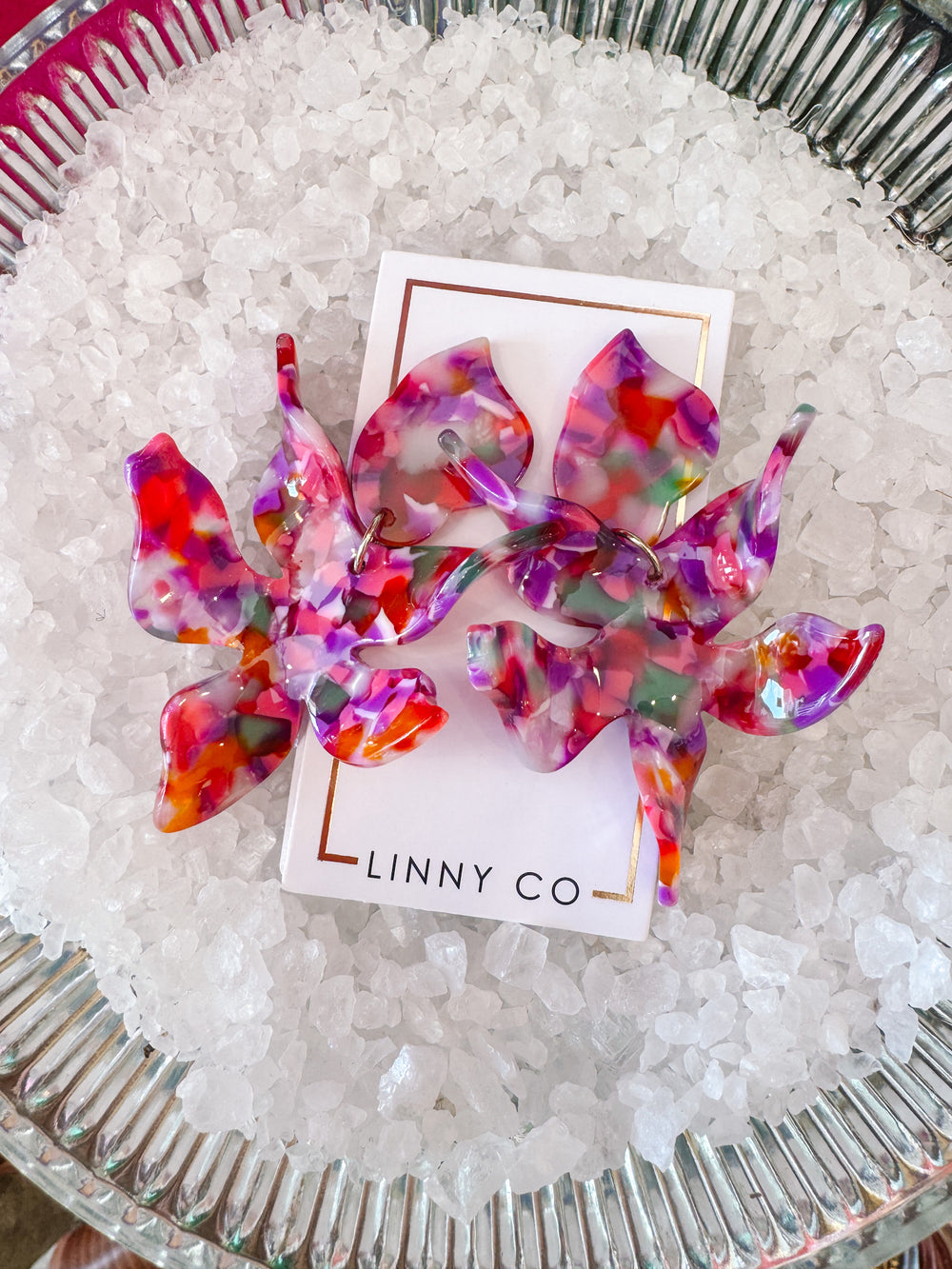 FLORA EARRINGS - PINK MULTI
