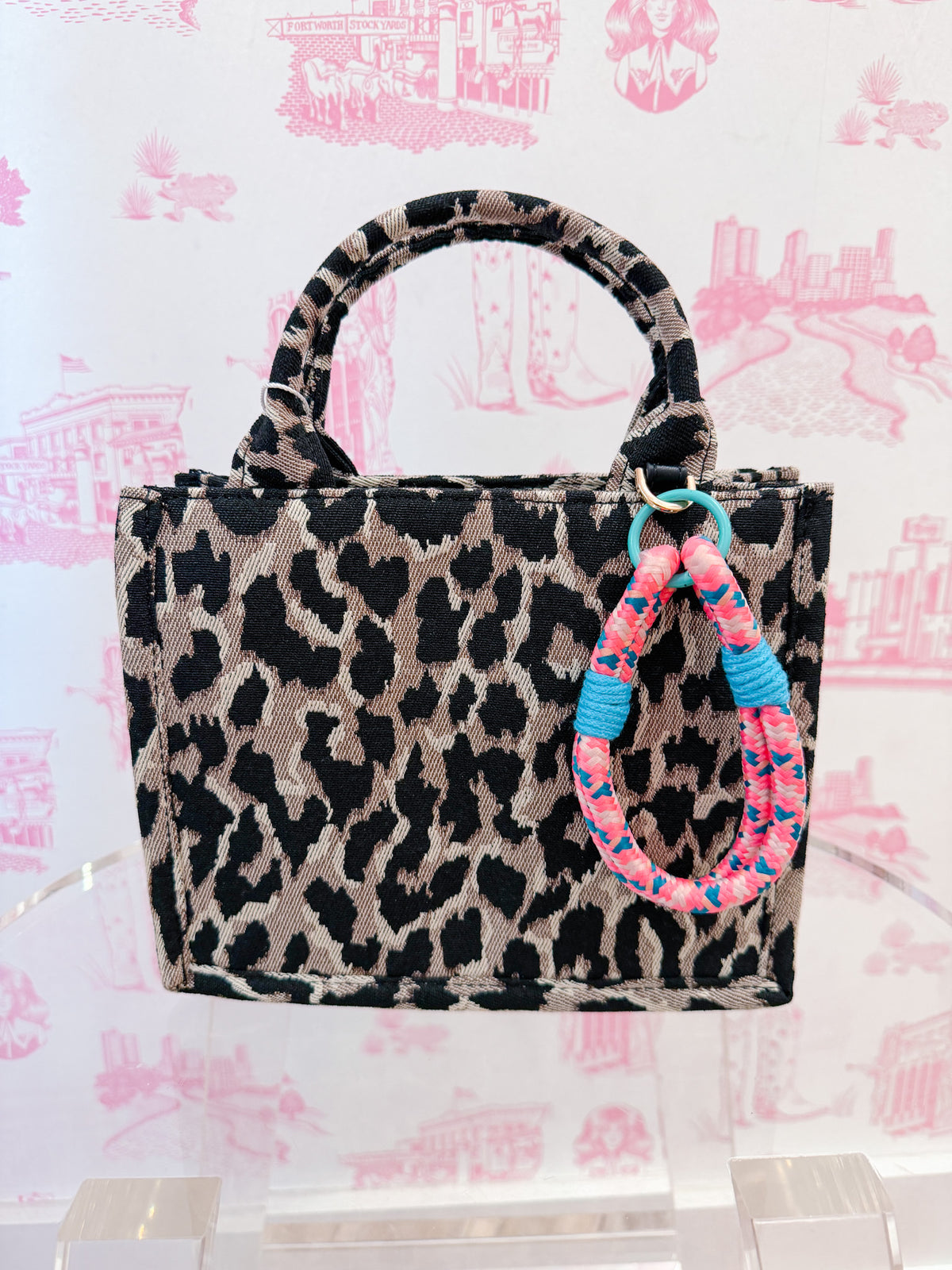 LOOP YOU IN ROPE BAG CHARM - PINK/BLUE