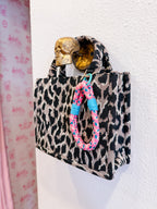 LOOP YOU IN ROPE BAG CHARM - PINK/BLUE