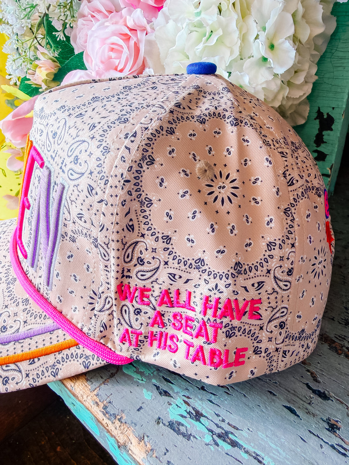 HEAVEN BANDANA CANVAS TRUCKER HAT