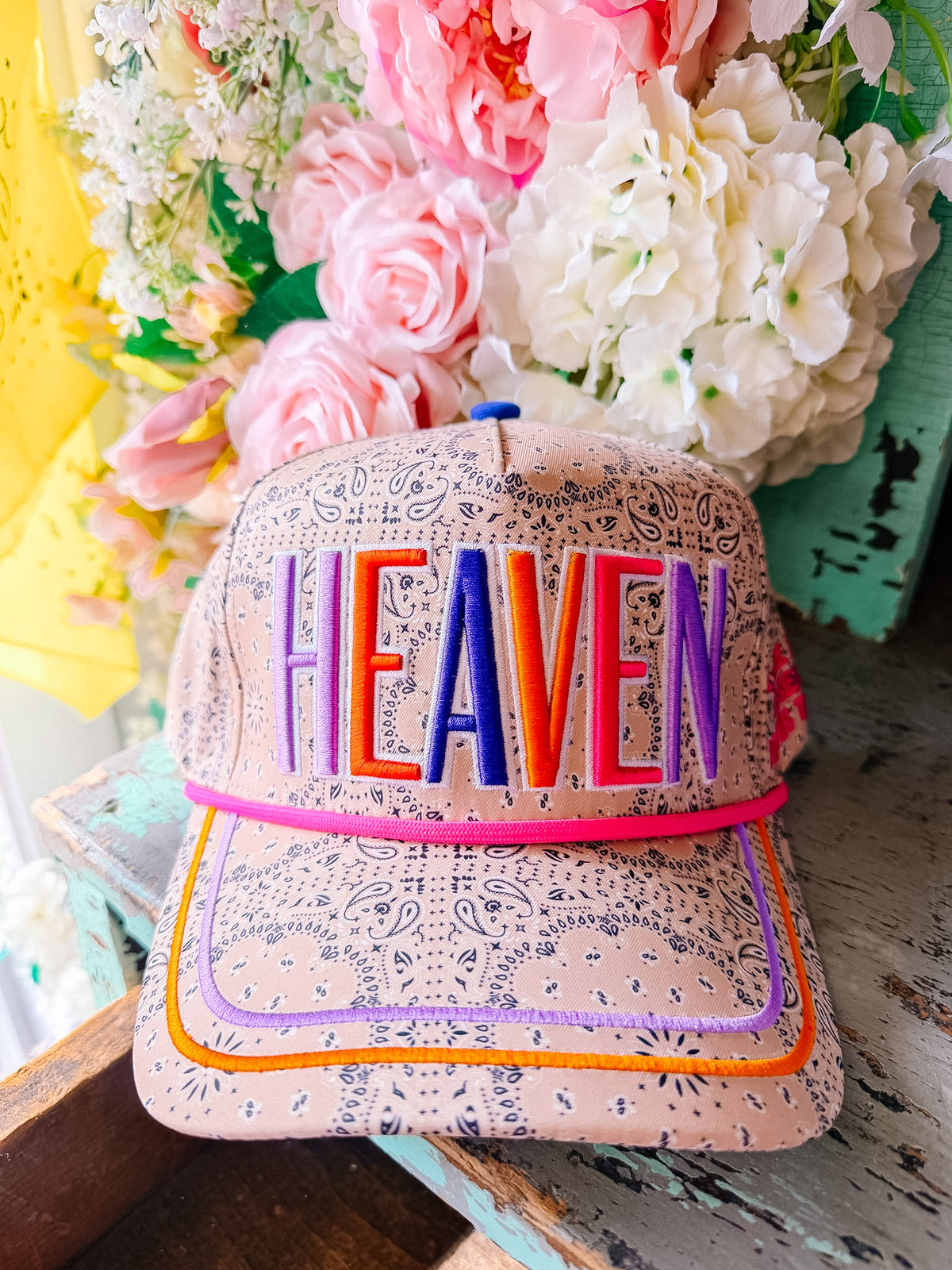 HEAVEN BANDANA CANVAS TRUCKER HAT