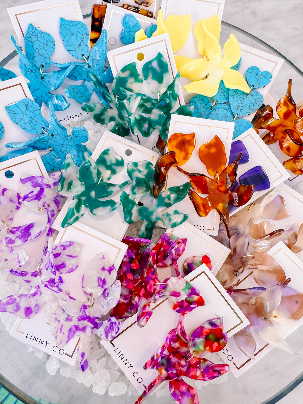 FLORA EARRINGS - LAVENDER HONEY