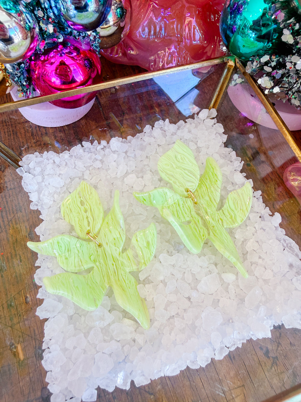 FLORA EARRING - LIME ZEST