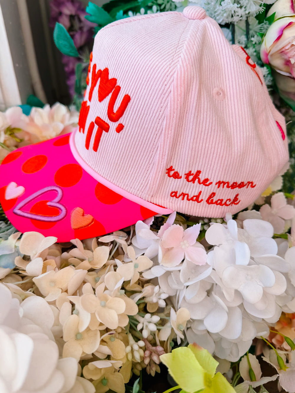 LOVE YOU MEAN IT CANVAS TRUCKER HAT