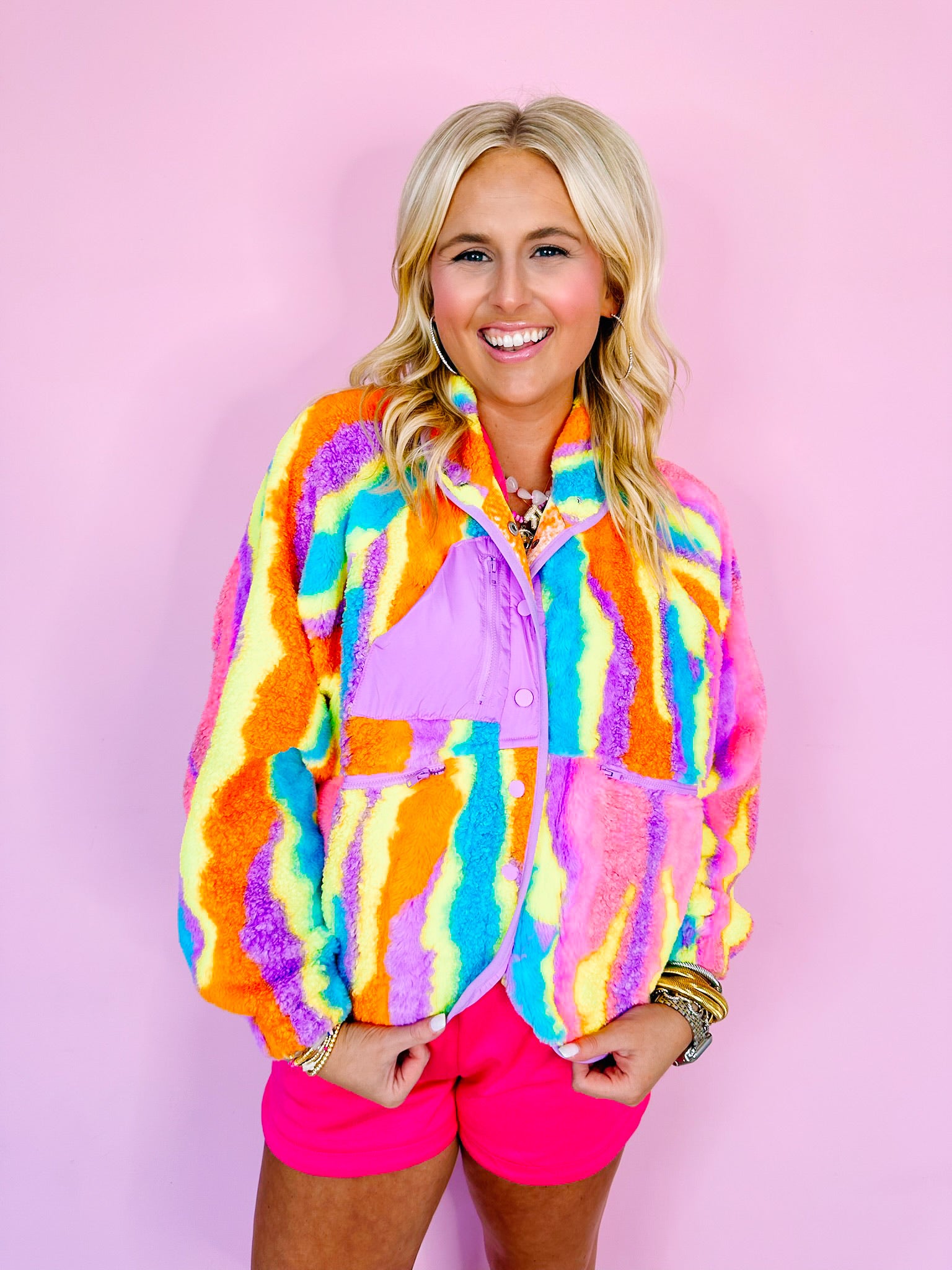 FULL OF COLOR FLEECE JACKET