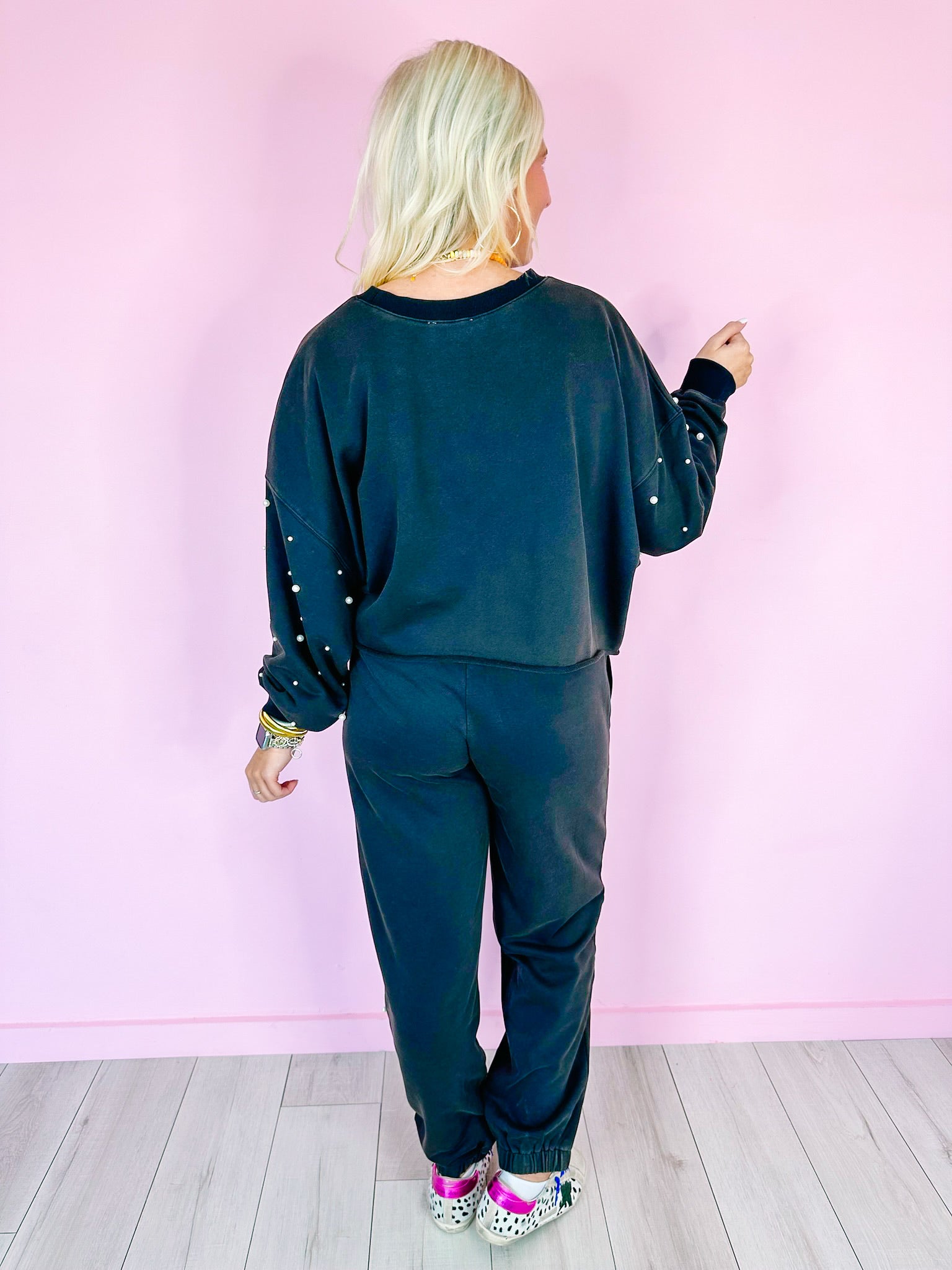 MISS PEARL LOUNGE PANT - BLACK