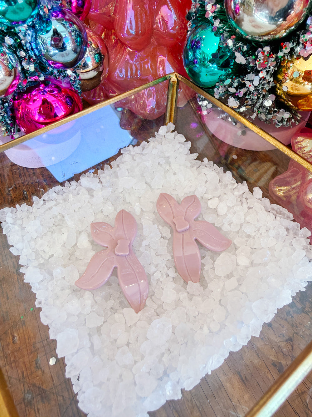 FERN EARRING - VINTAGE ROSE