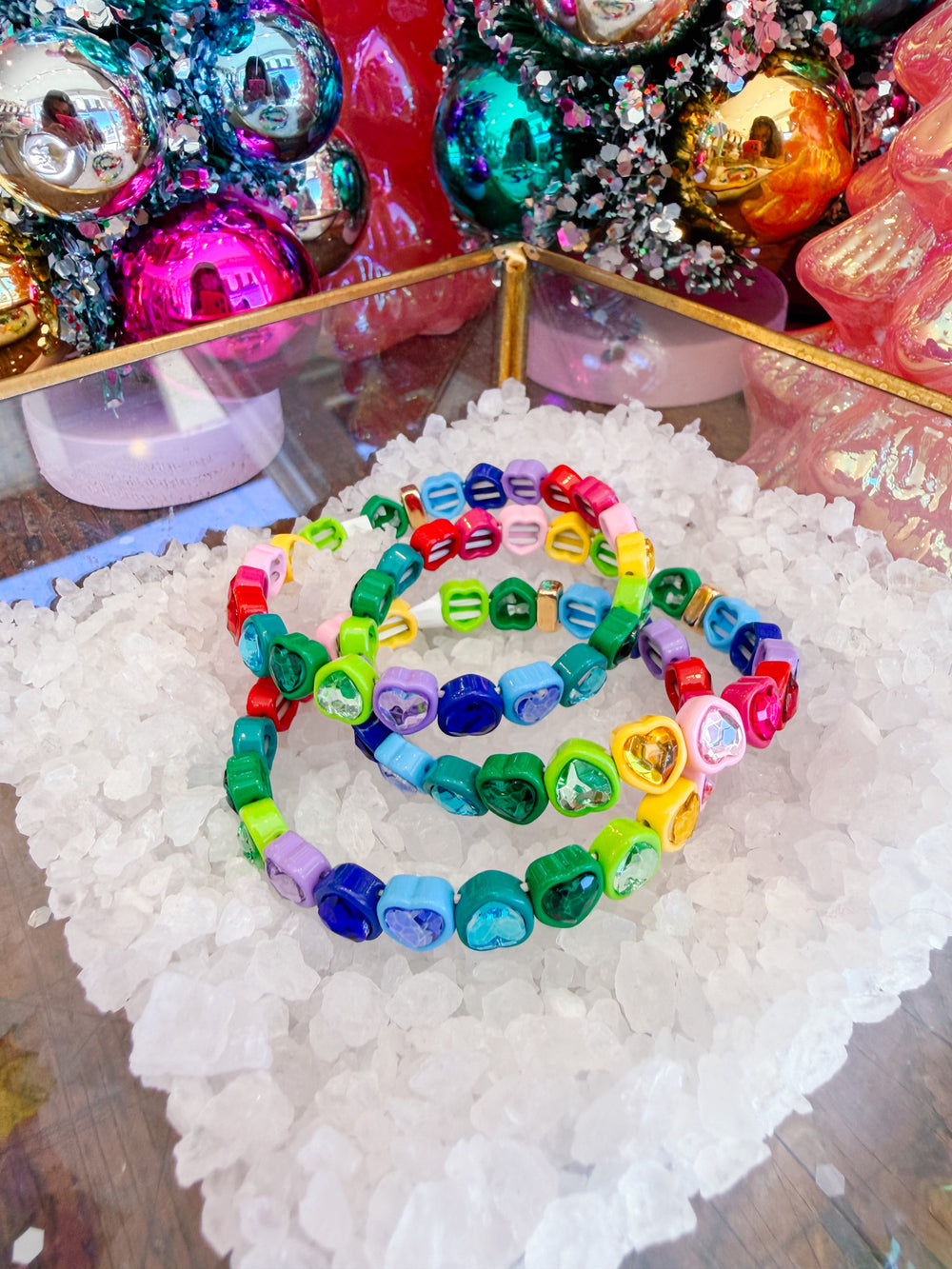 CANDY GEM HEART BRACELET - RAINBOW