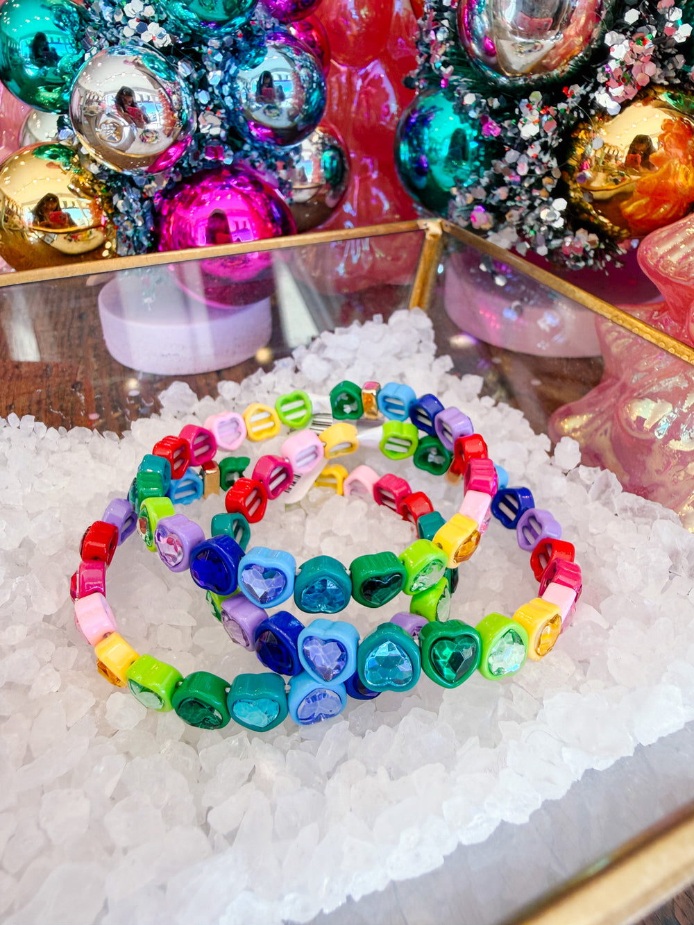 CANDY GEM HEART BRACELET - RAINBOW