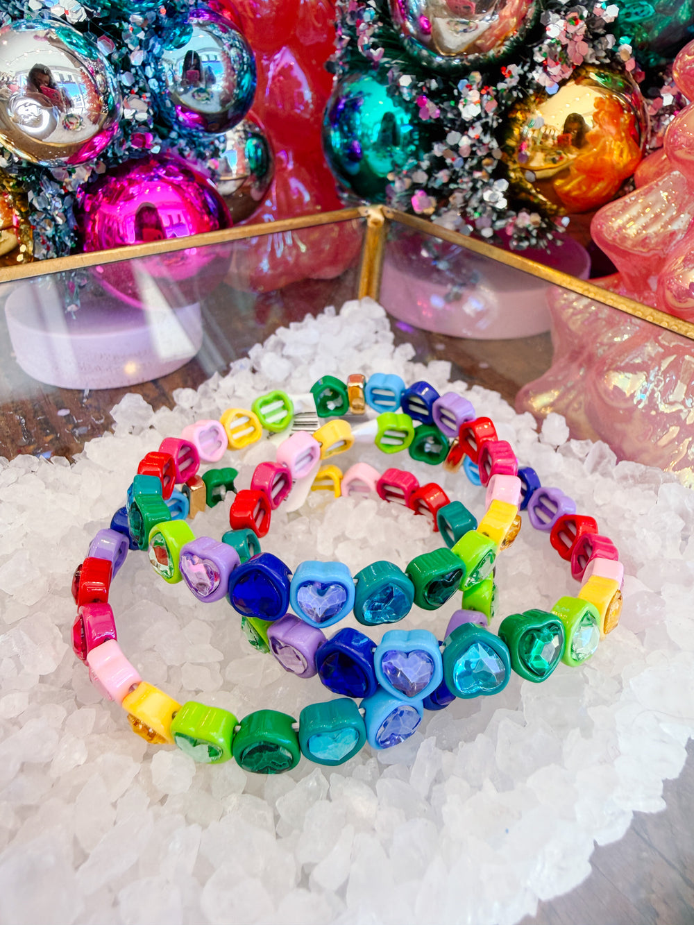CANDY GEM HEART BRACELET - RAINBOW