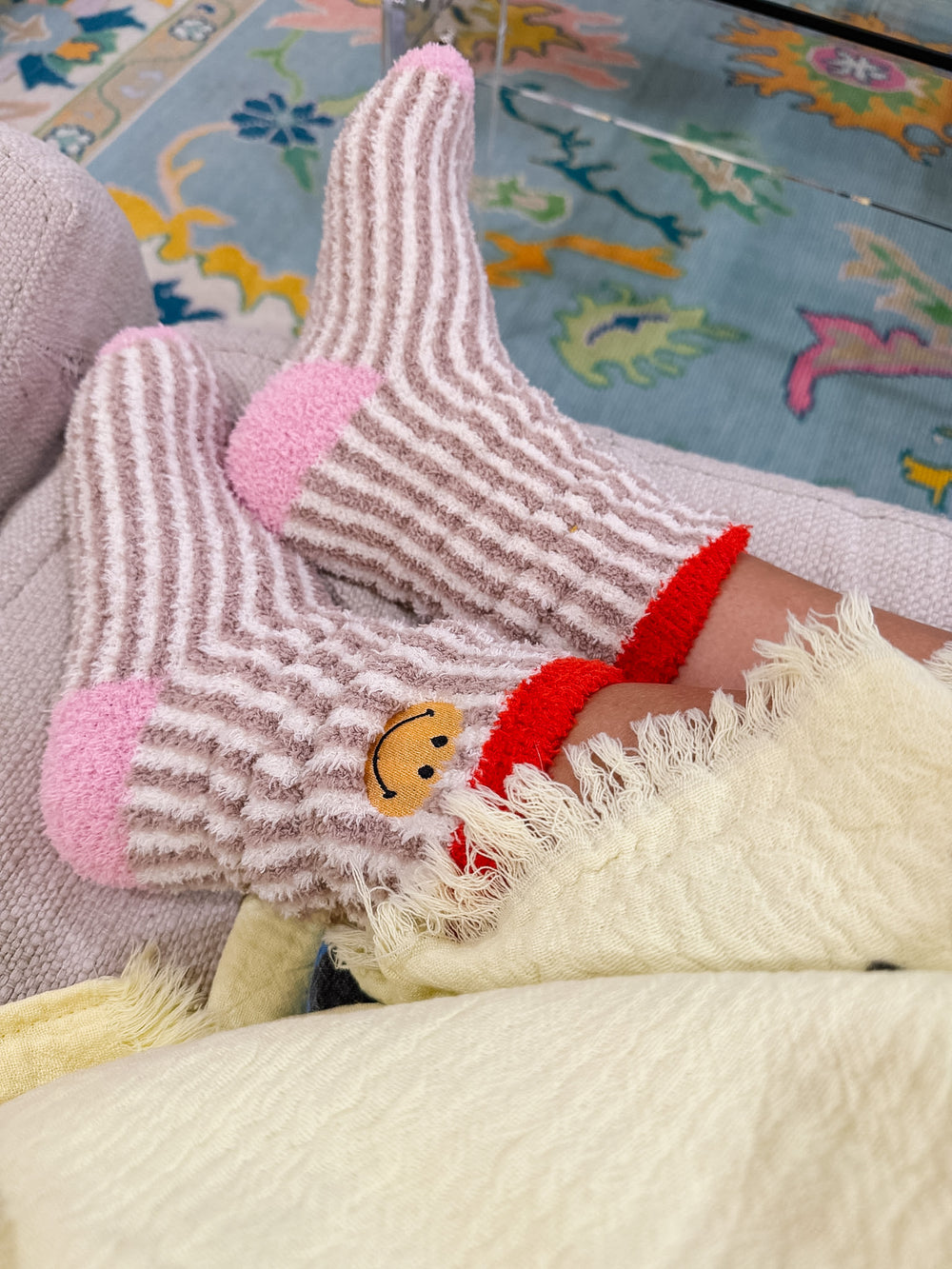 SMILEY RIBBED SOCK SET