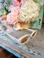 MAXINE OVAL SUNGLASSES
