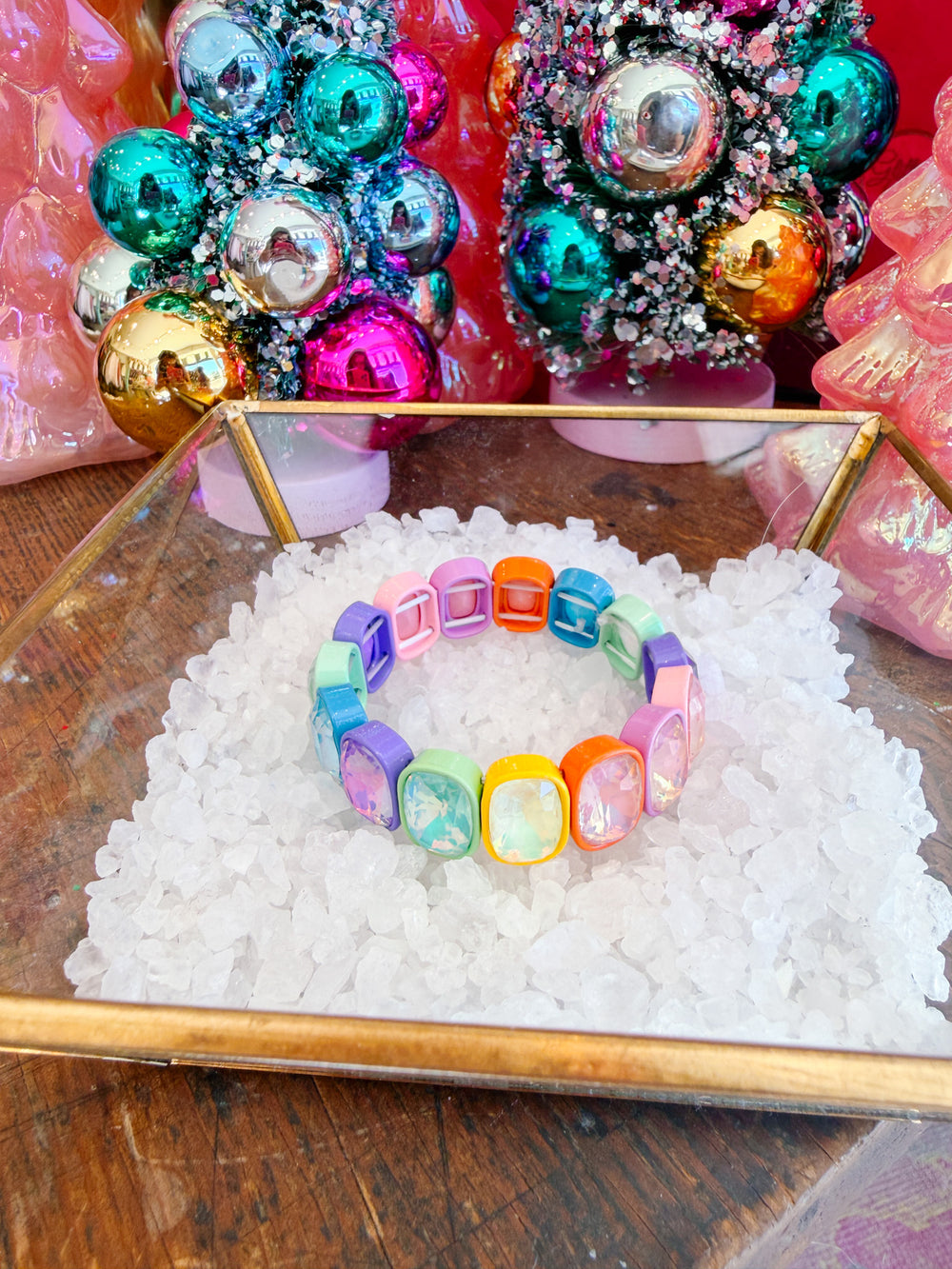 CANDY GEM OVAL BRACELET - RAINBOW