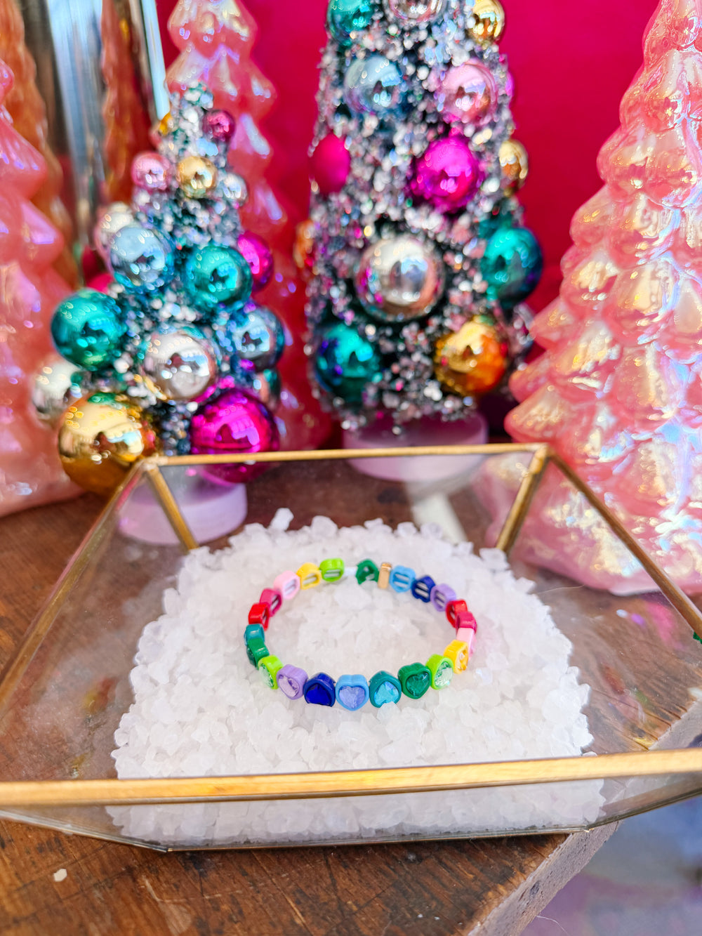 CANDY GEM HEART BRACELET - RAINBOW