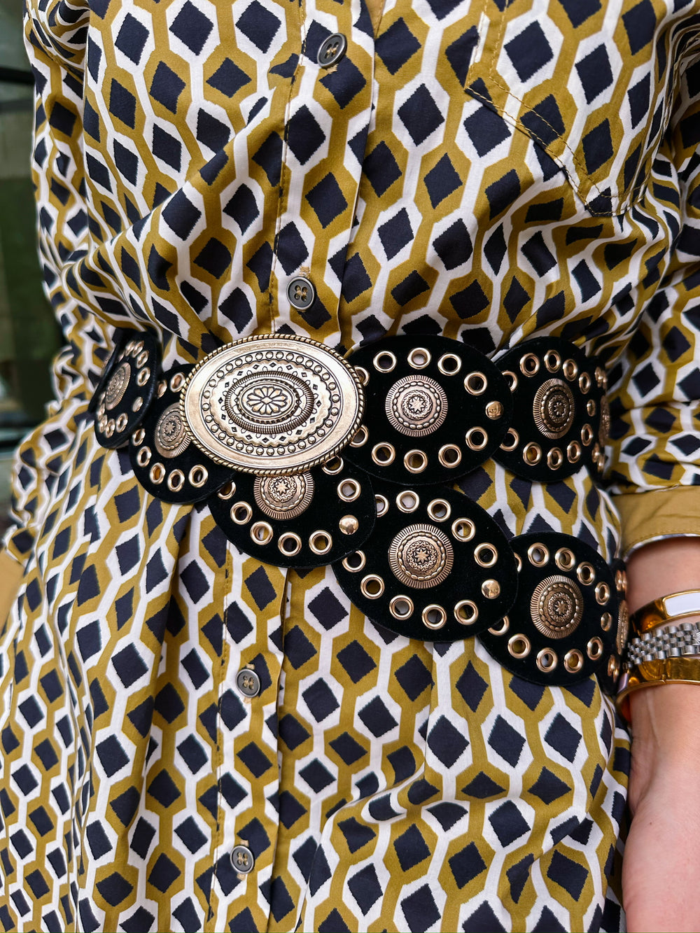 DELILAH DISC BELT - BLACK