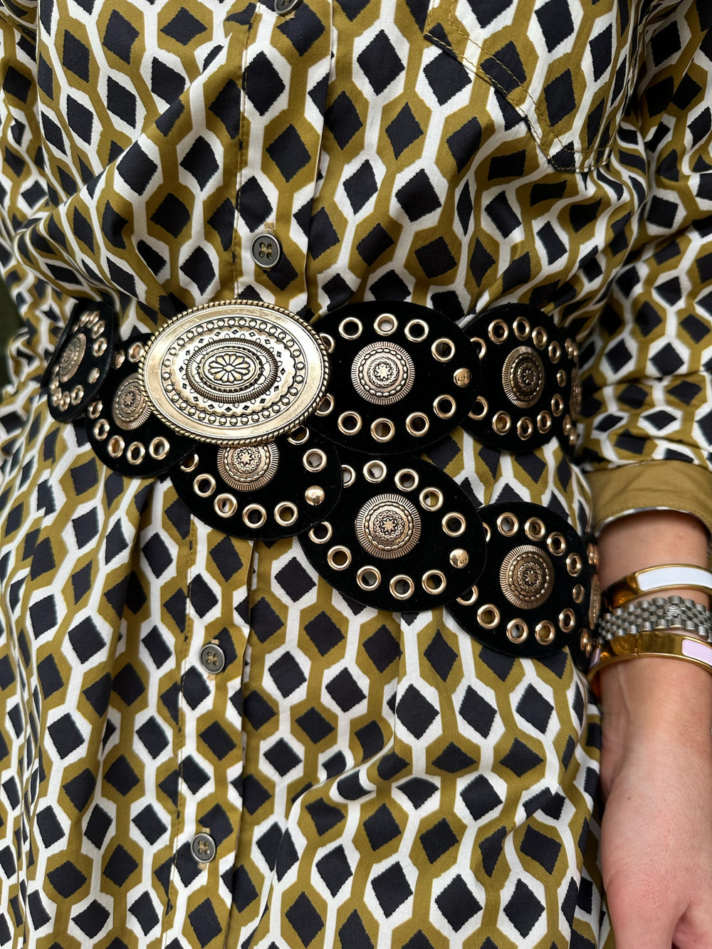 DELILAH DISC BELT - BLACK