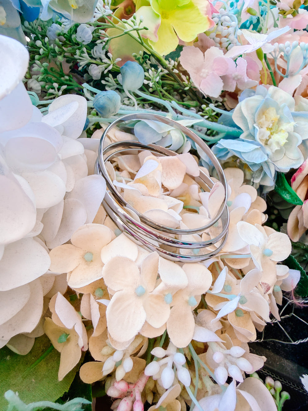 TAMMY THIN BANGLE SET OF 3 - SILVER