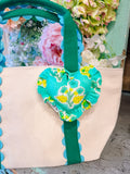 HEART OF MINE RUFFLE QUILTED CHARM - MINT