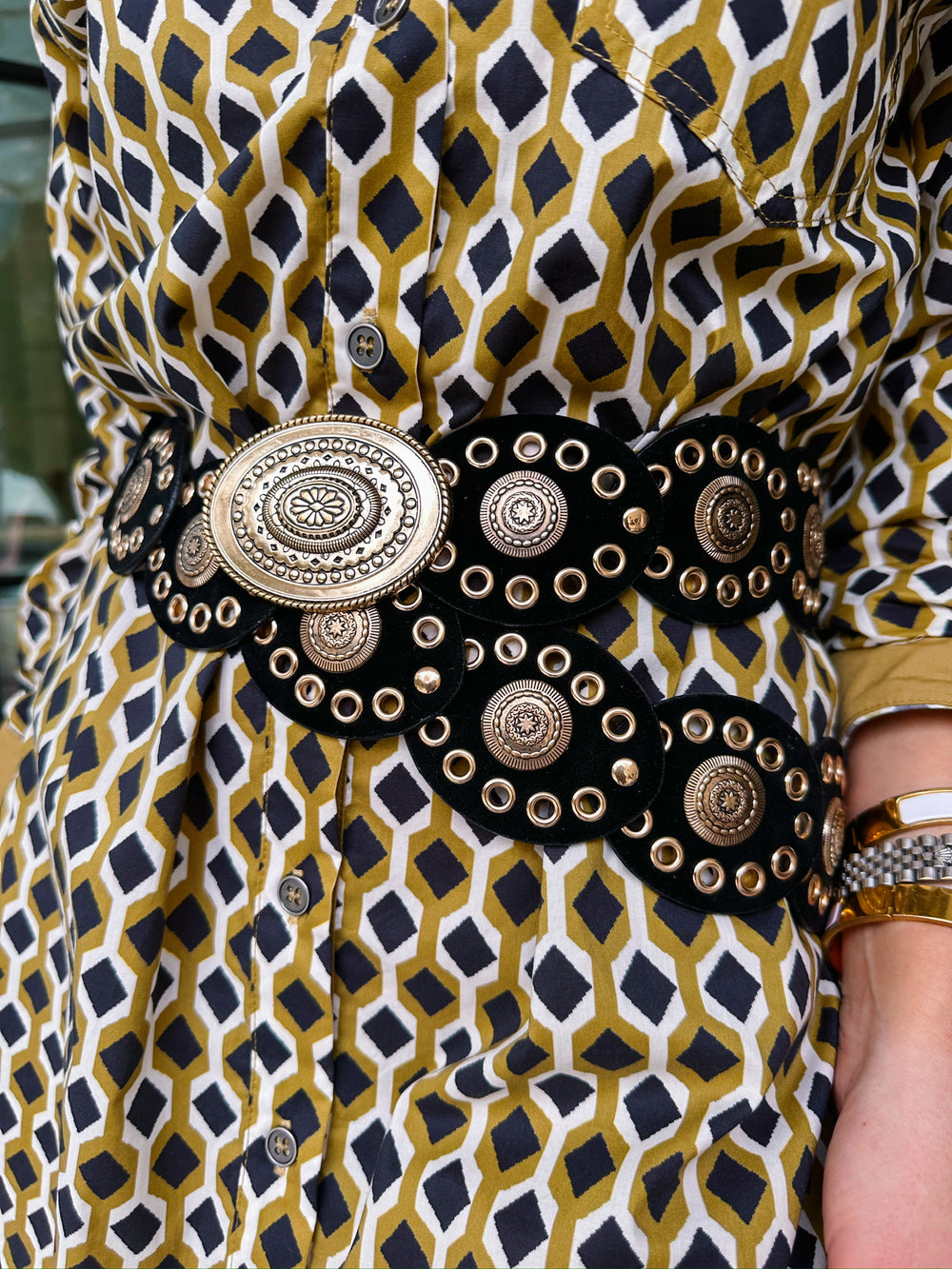 DELILAH DISC BELT - BLACK