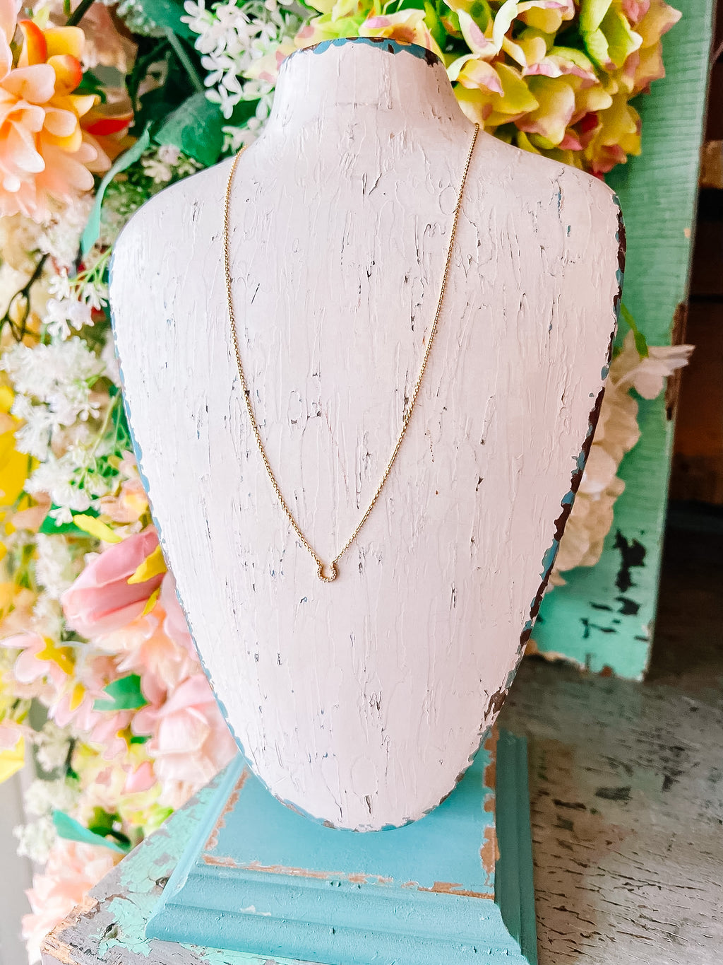 MICRO PAVE HORSESHOE NECKLACE