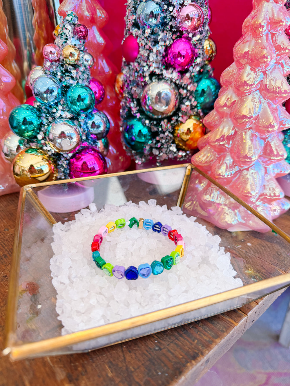 CANDY GEM HEART BRACELET - RAINBOW