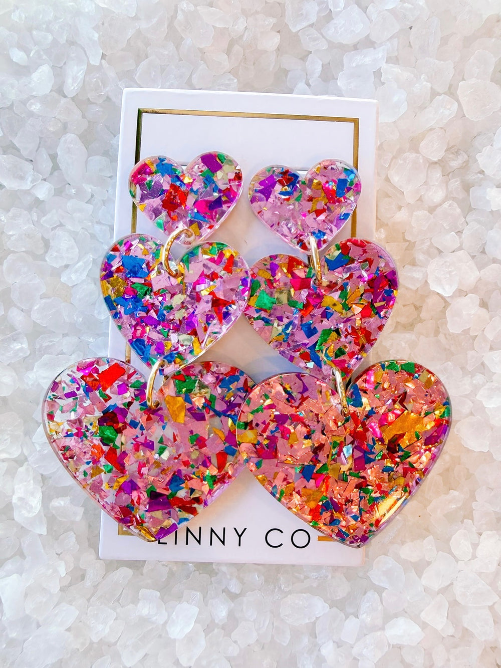 PENNY EARRINGS - PINK CONFETTI