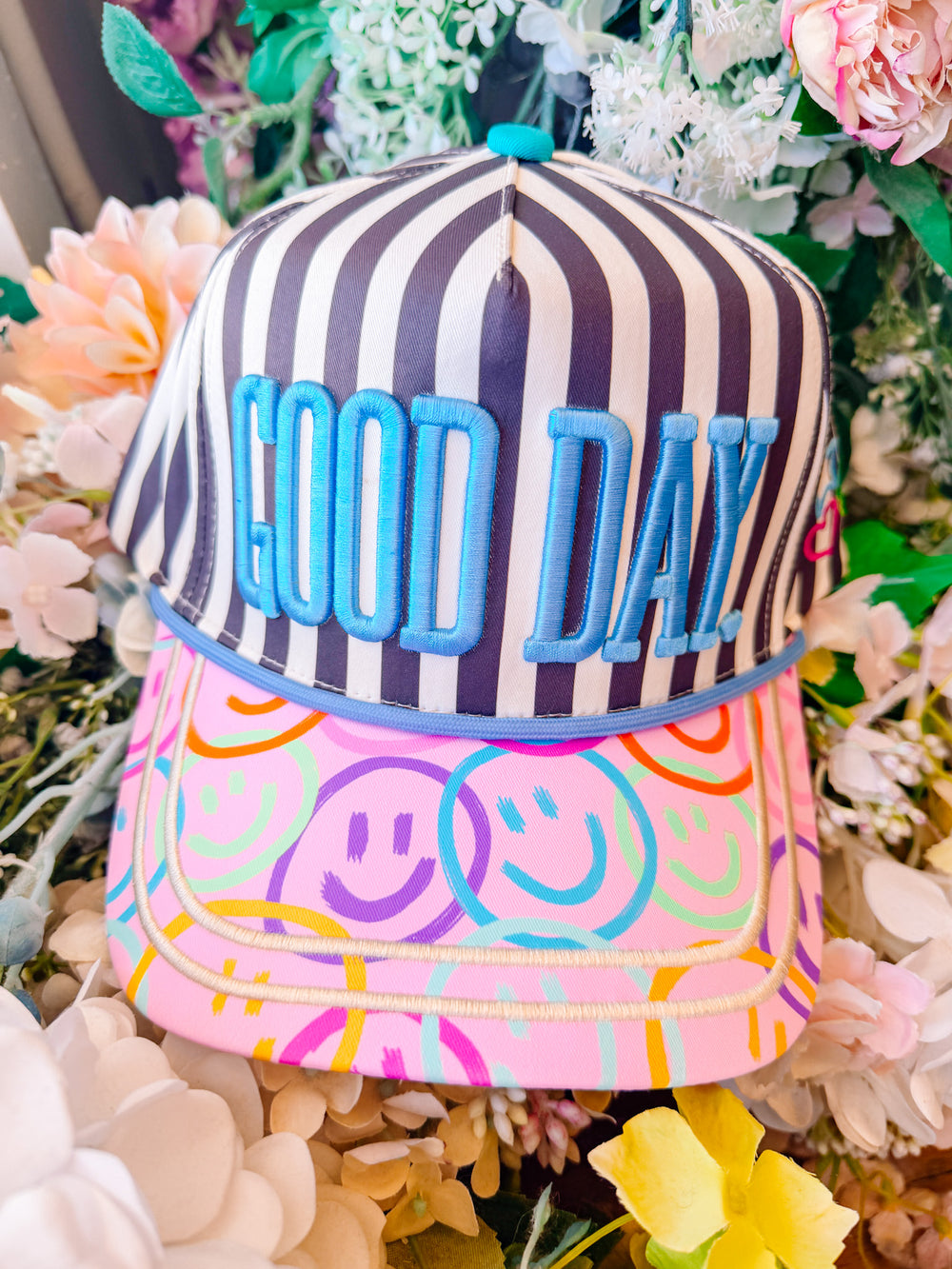 GOOD DAY PATTERN PLAY CANVAS TRUCKER HAT