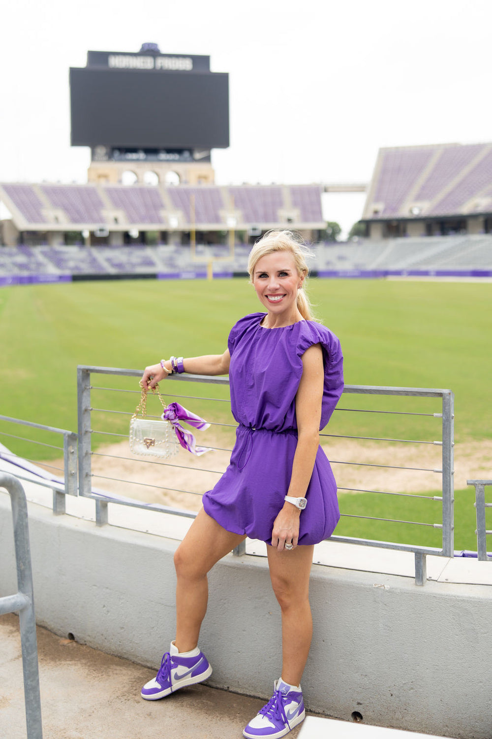 PENELOPE BUBBLE SKIRT SET - PURPLE