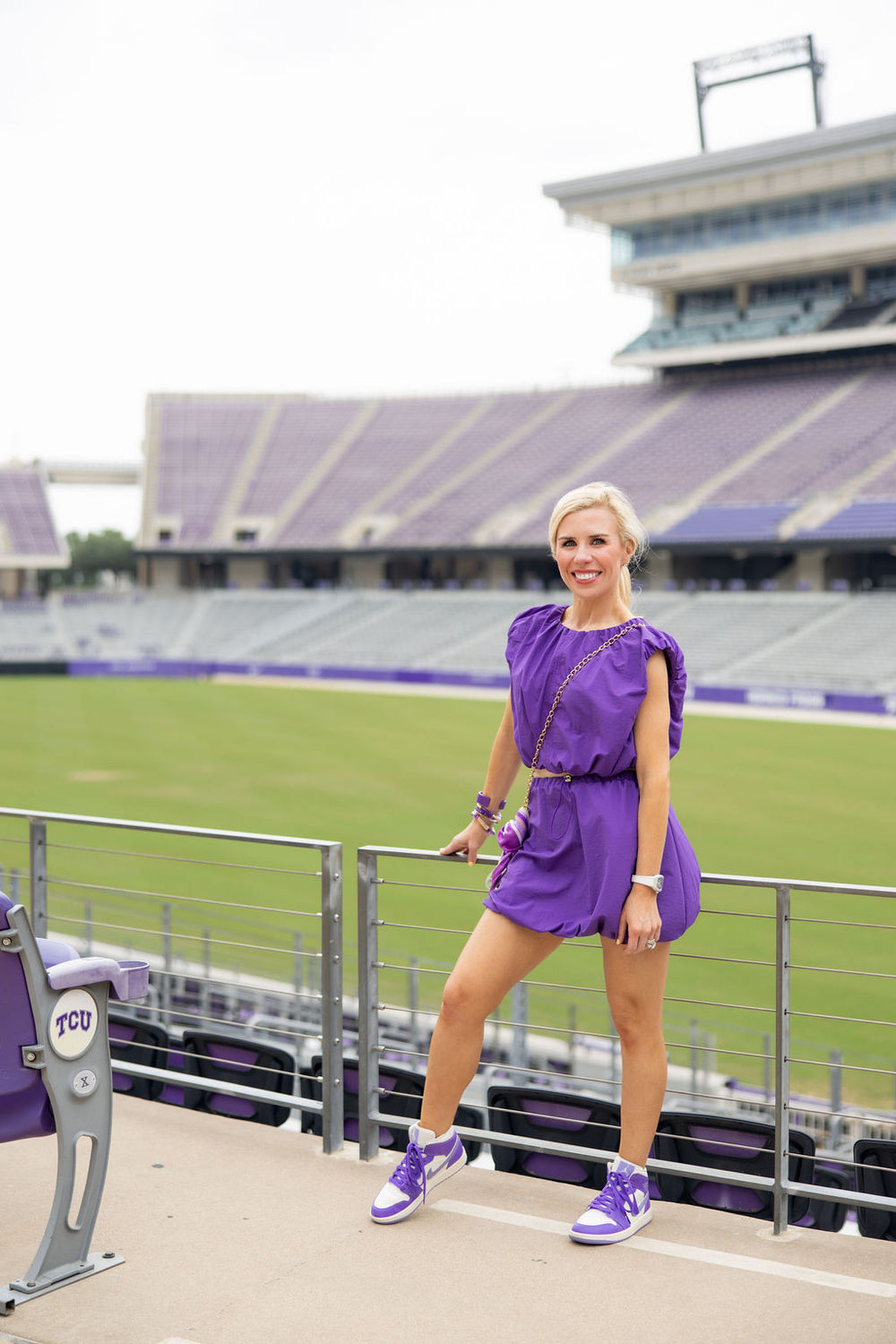 PENELOPE BUBBLE SKIRT SET - PURPLE