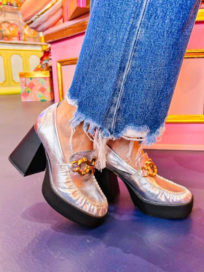CHIKO Blake Square Toe Block Heels Loafers Shoes