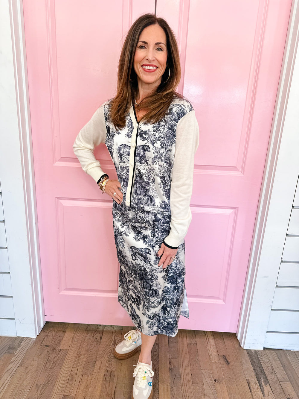 YURI JUNGLE TOILE CARDIGAN - IVORY