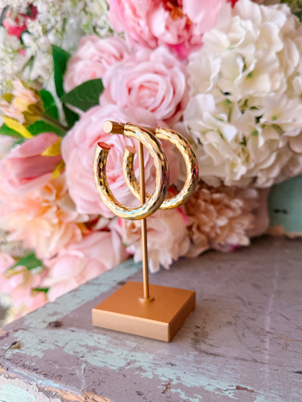 RAYA GOLD HOOP EARRING - LG 50MM