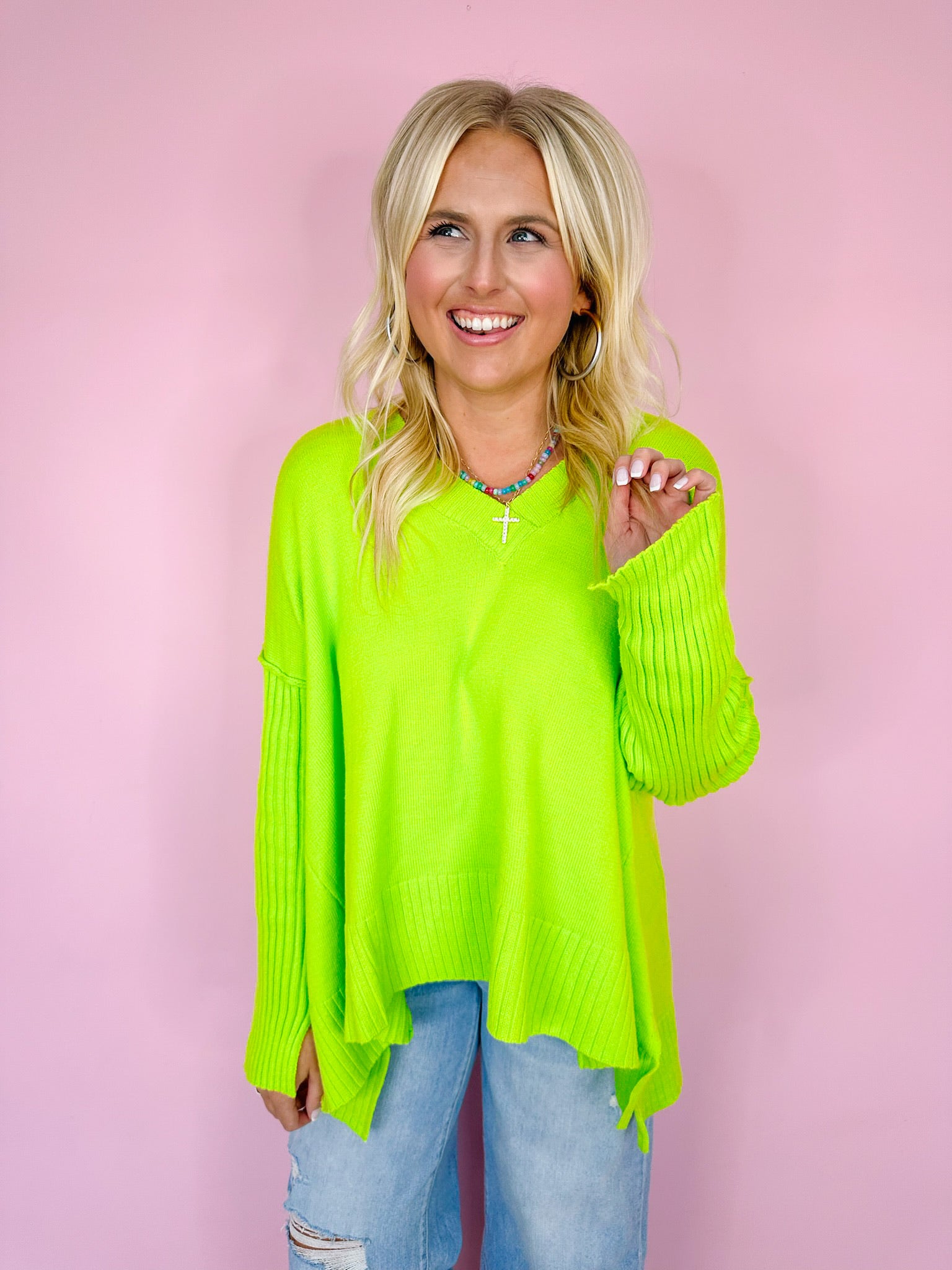 LIVE AND LIMIN' VNECK SWEATER