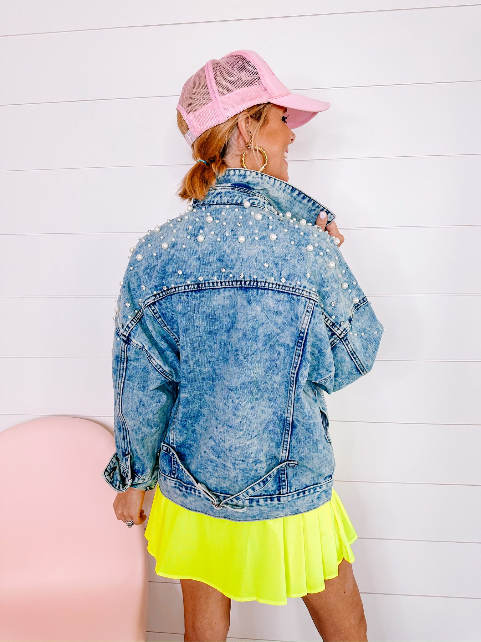 ABOUT TOWN PEARL DENIM JACKET