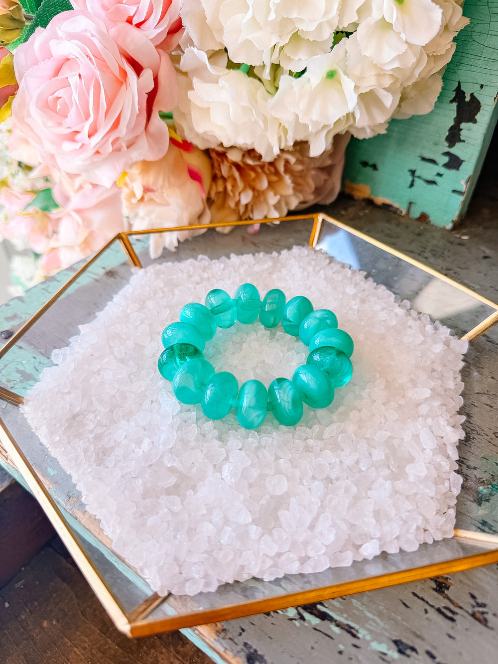 SUGAR BEADS BRACELET - OCEAN BLUE