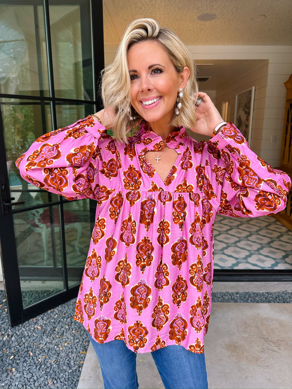 MARCY LONGSLEEVE TOP - PINK